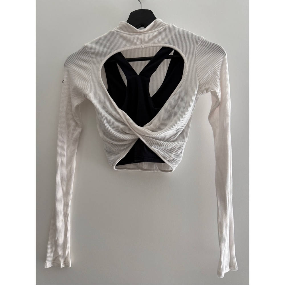 ALO Yoga Black Airbrush Real Bra Tank